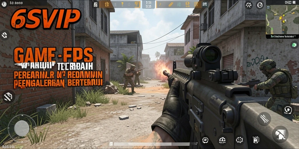 Screenshot gameplay 6SVIP menunjukkan aksi pertempuran yang intens.