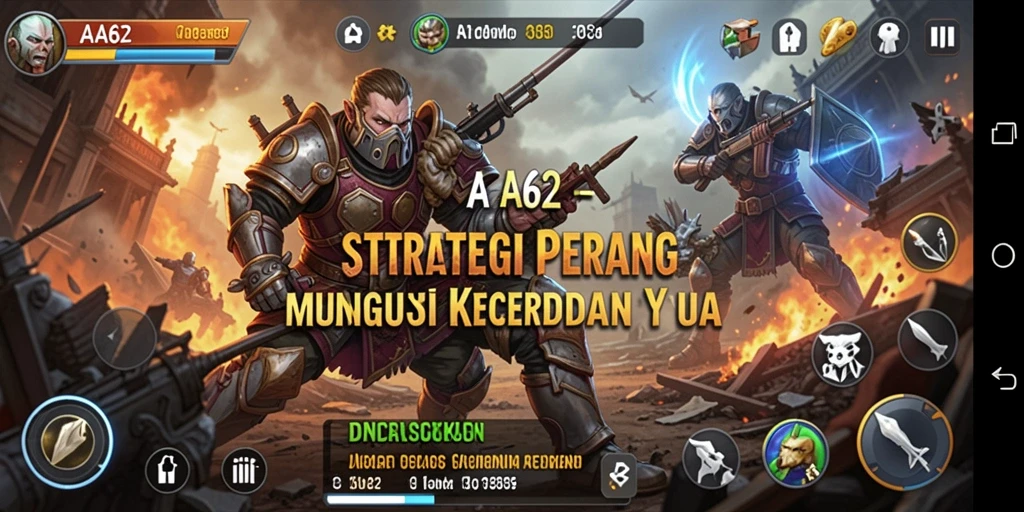 Tampilan utama gameplay strategis AA62 yang seru dan menegangkan.