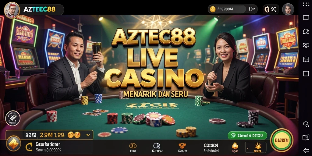 Tampilan gameplay AZTEC88 yang memukau dalam sesi Live Casino.