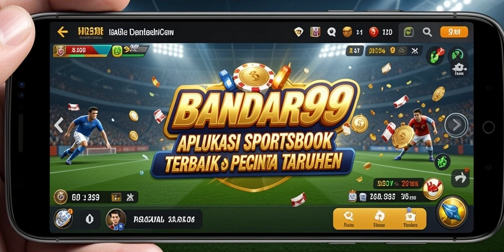 Tampilan gameplay aplikasi SPORTSBOOK BANDAR99 dengan berbagai pilihan taruhan.