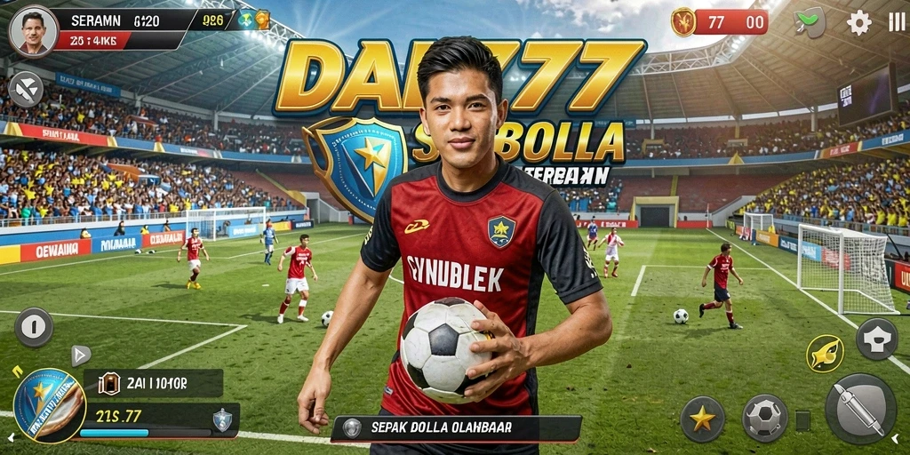 Tampilan gameplay menarik dari DAN777 dengan aksi sepak bola yang intens.