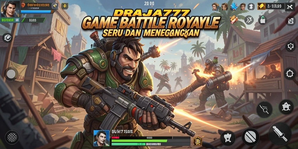 Tampilan menarik dari gameplay DRAJA777 saat pertarungan Battle Royale.