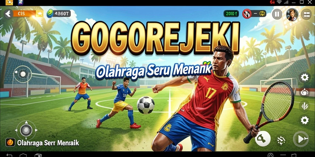 Tampilan menarik dari gameplay GOGOREJEKI dengan aksi olahraga yang seru.
