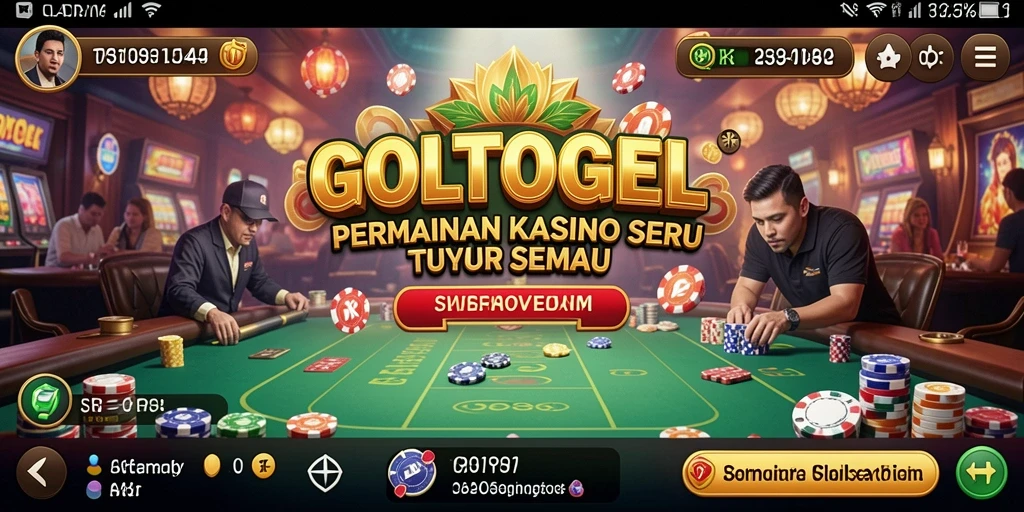 Tampilan gameplay seru di GOLTOGEL dengan berbagai pilihan permainan Kasino.