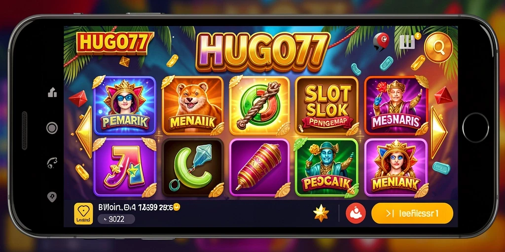 Tampilan gameplay menarik di HUGO77 dengan berbagai tema slot.