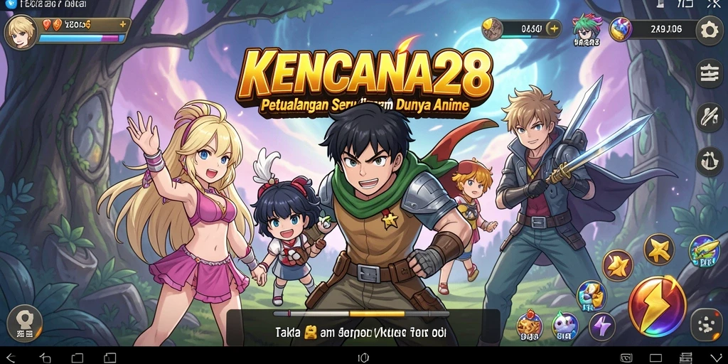 Tangkapan layar menunjukkan karakter anime dalam aksi epik.