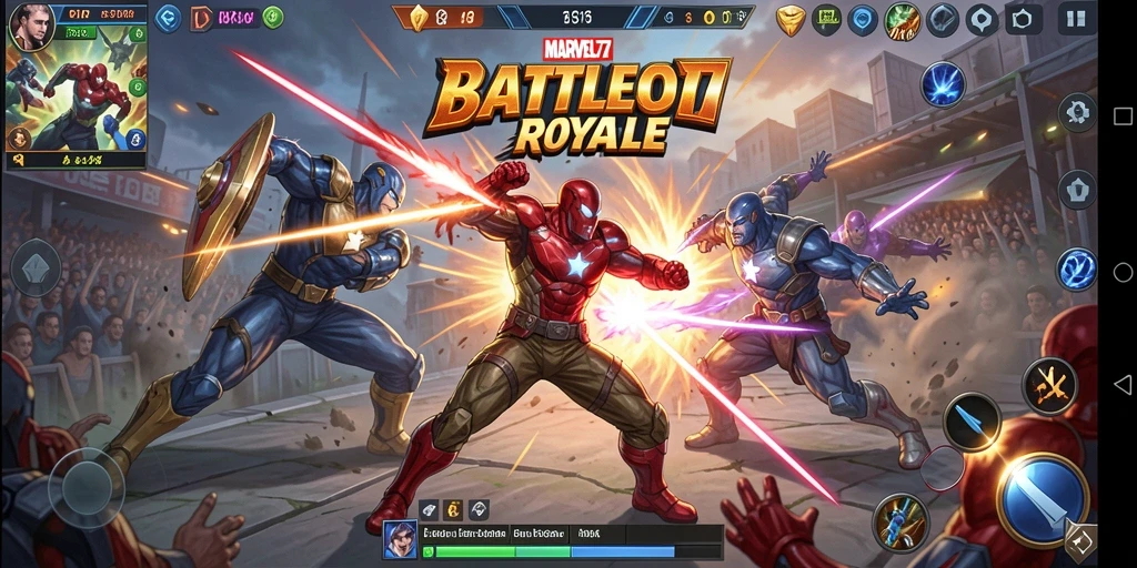 Tampilan menarik dari gameplay seru MARVEL77 dalam Battle Royale.