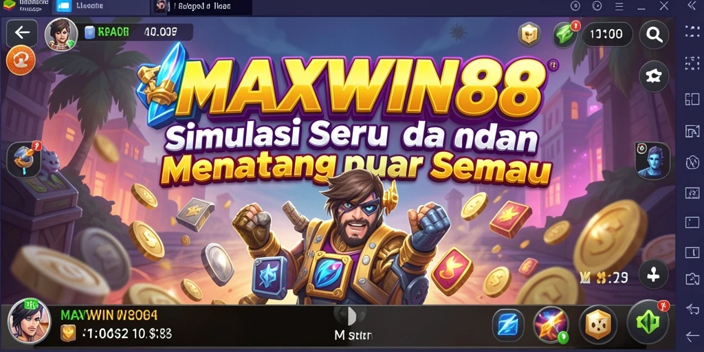 Screenshot gameplay <strong>MAXWIN88</strong> menampilkan aksi seru dan strategis dalam simulasi.