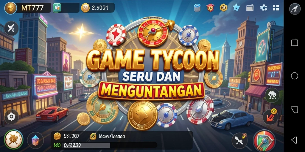 Screenshot gameplay MT777 menampilkan aksi seru dalam mengelola bisnis.
