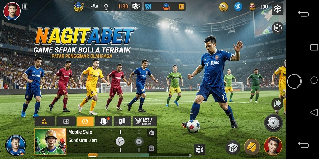 Tampilan gameplay NAGITABET yang mengesankan dalam aksi sepak bola.