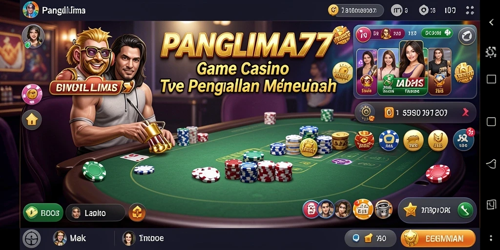 Tampilan gameplay Live Casino di aplikasi PANGLIMA77 yang memukau.