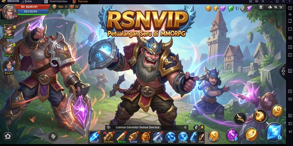 Screenshot gameplay RSNVIP menampilkan petualangan epik di dunia MMORPG.