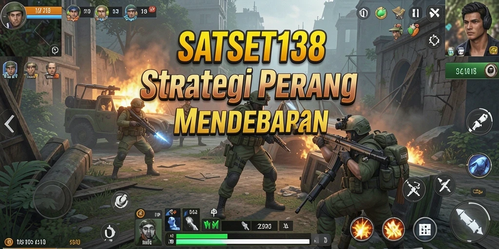 Tangkapan layar utama menunjukkan aksi strategis yang mendebarkan di SATSET138.