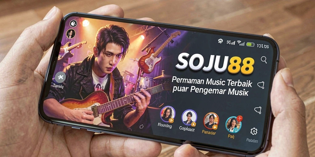 Tampilan gameplay menarik dari SOJU88 saat memainkan lagu favorit.