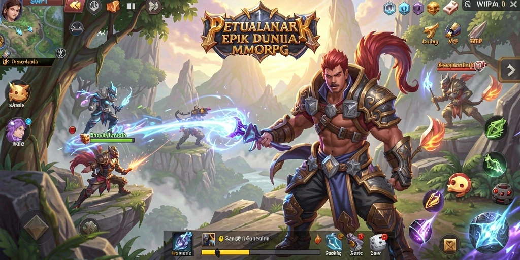Tampilan gameplay SVIP1 yang mengesankan dalam dunia MMORPG.