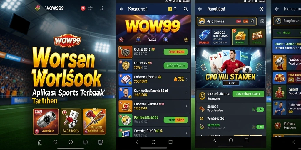 Tampilan menarik dari aplikasi WOW99 dengan fitur taruhan olahraga.