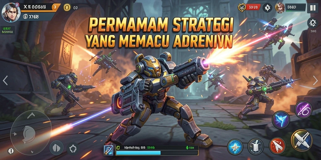 Screenshot utama X168 menampilkan momen intens gameplay strategi.